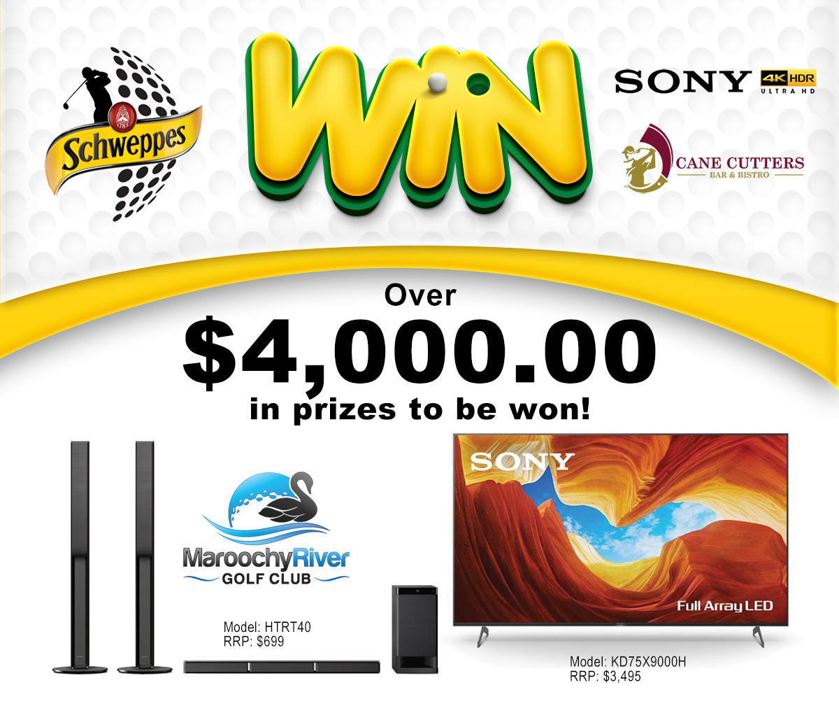 Schweppes Promo – WIN 75″ Sony 4K TV with Sound Bar